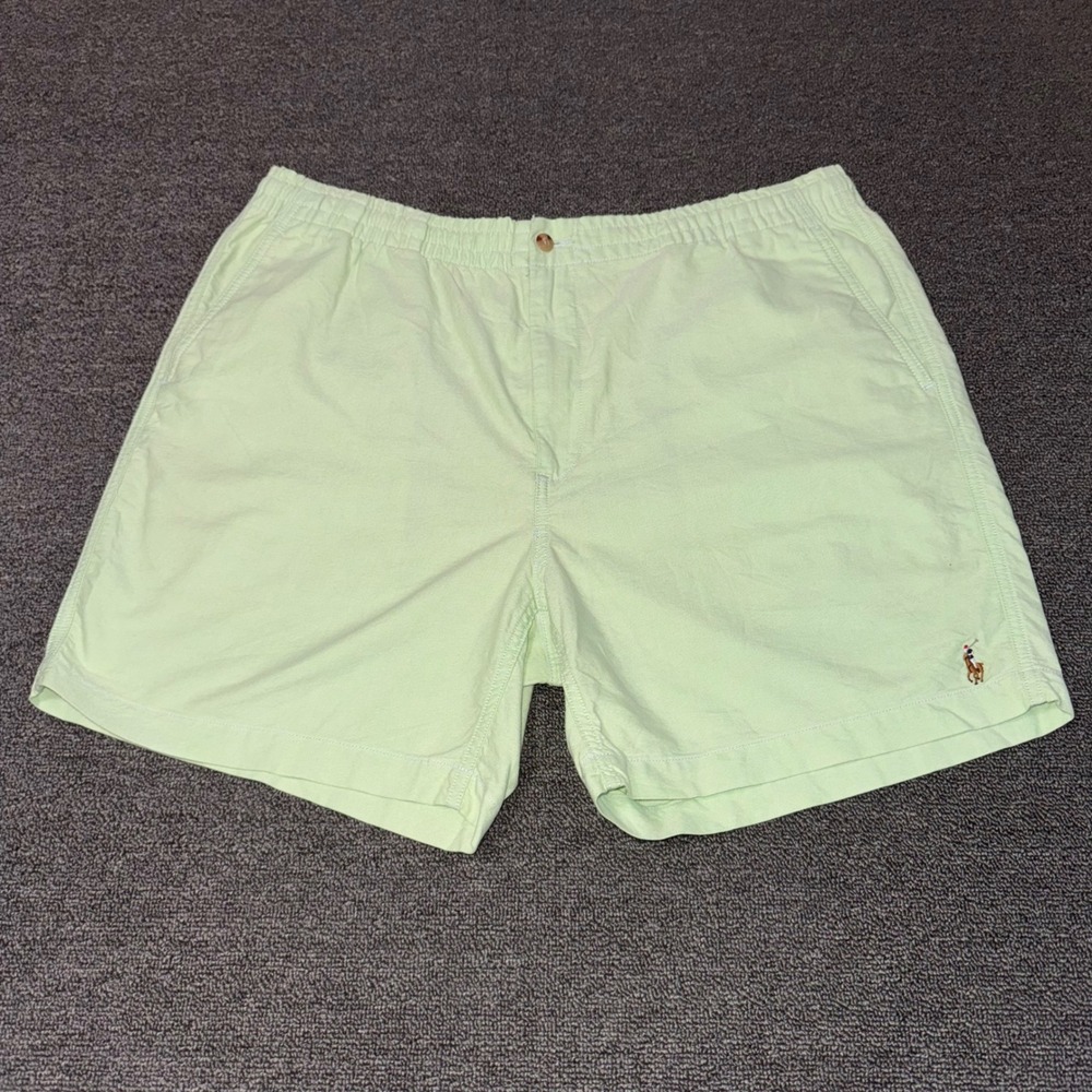 Polo Ralph Lauren Mens XXL Classic Fit 6 Inch Shorts Lime Green Cotton Twill